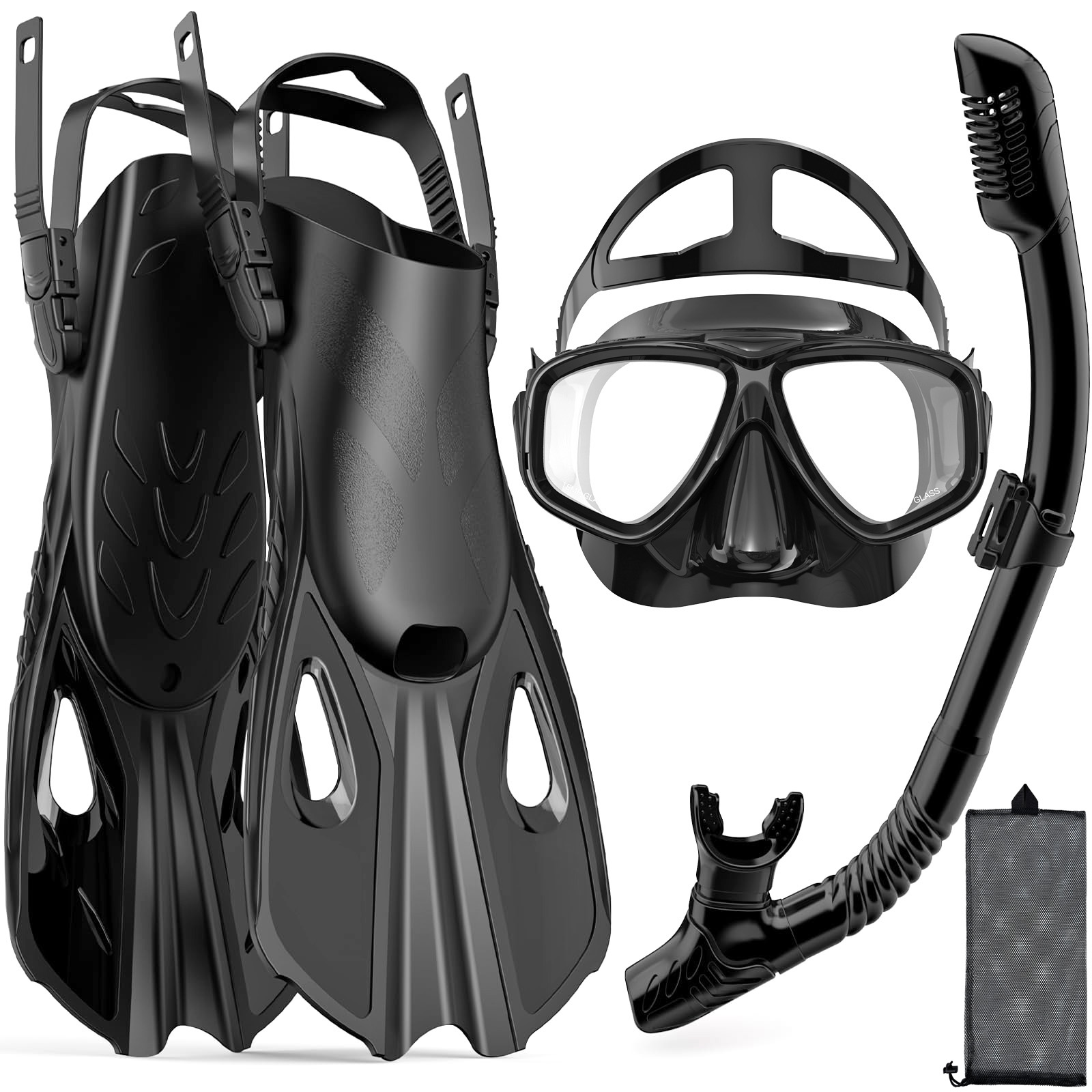 Set Sirip Masker Snorkel 4 In  - Freediving Mask Set ulasan dan harga
