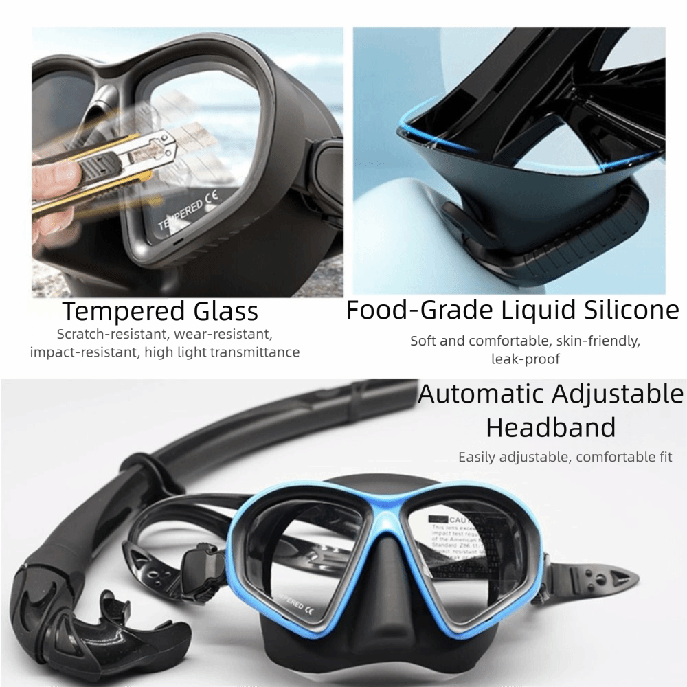 Masker Freediving Kaca Tempere - Freediving Mask Set ulasan dan harga